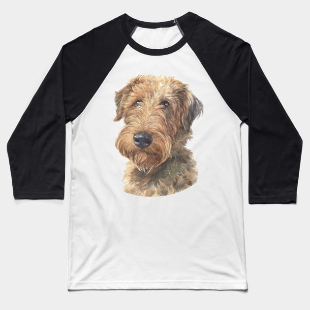Welsh Terrier Watercolor Art Baseball T-Shirt by doglovershirts